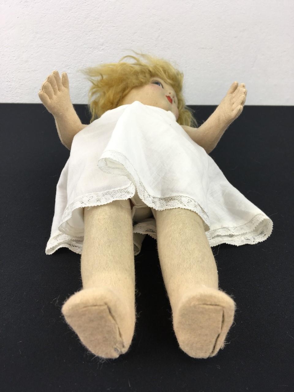 Antique Felt Lenci Toy Doll 8