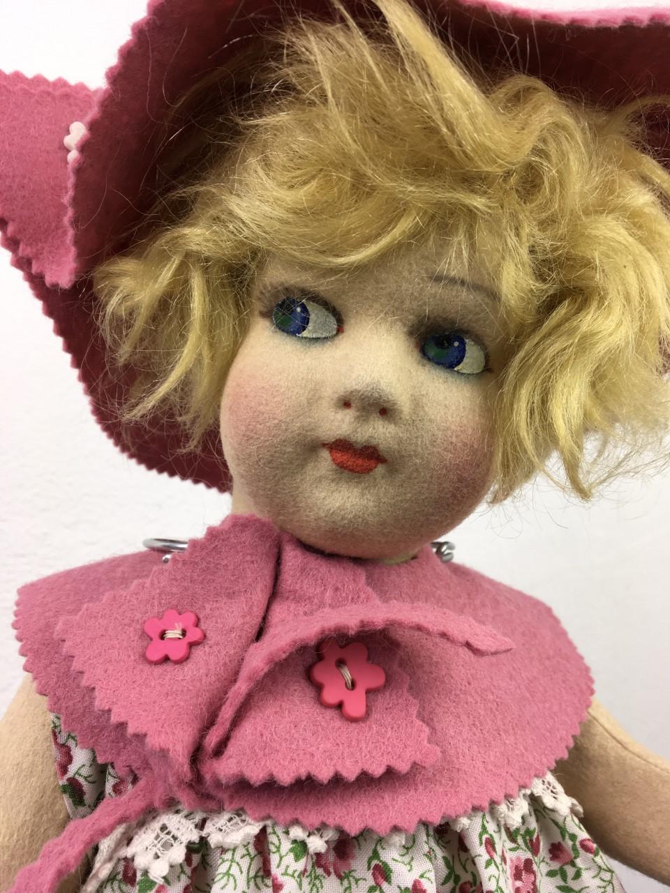 Antique Felt Lenci Toy Doll 9