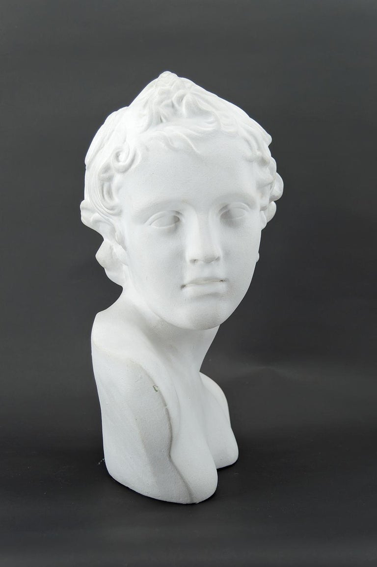 Antique Female Bust in Plaster For Sale at 1stDibs