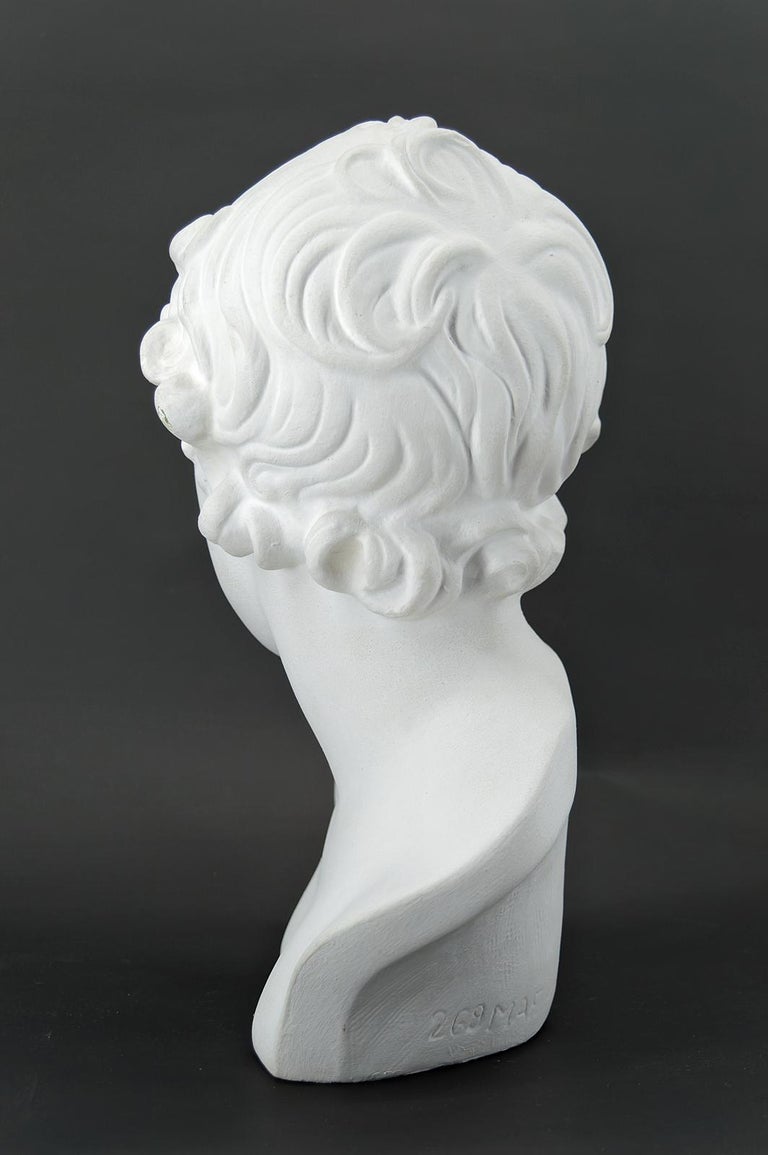 Antique Female Bust in Plaster For Sale at 1stDibs