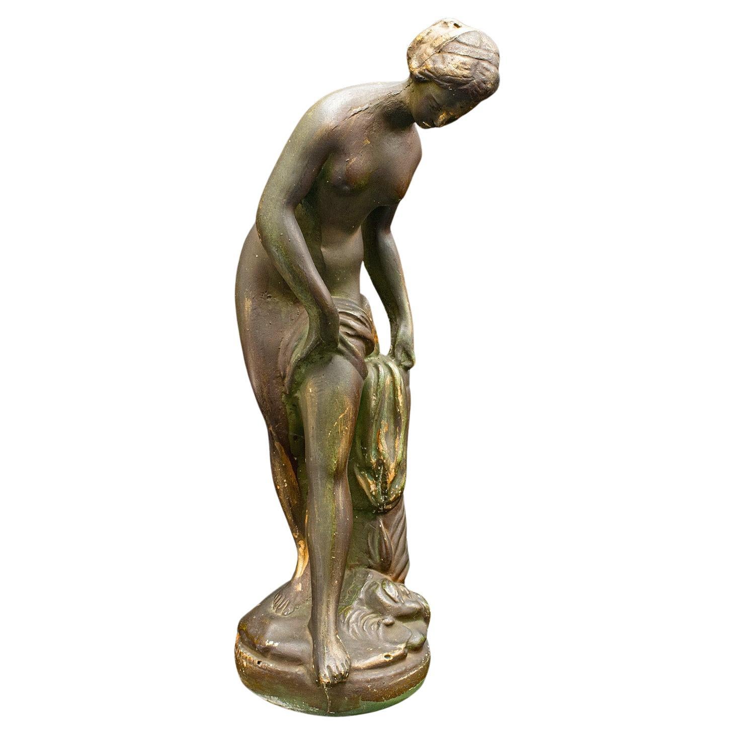 Figura Femenina Antigua, Francesa, Estatuilla de Yeso, Ornamento, Victoriana, Clásica