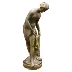 Figure féminine antique, française, statuette en plâtre, ornement, victorienne, classique