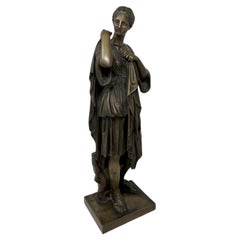 Antique Female French Classical Bronze Diana Robing Praxiteles Audin a Marseille