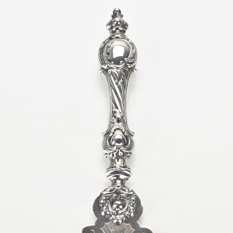 Antique Fench Sterling Silver Rococo Revival Fish Serving Fork and