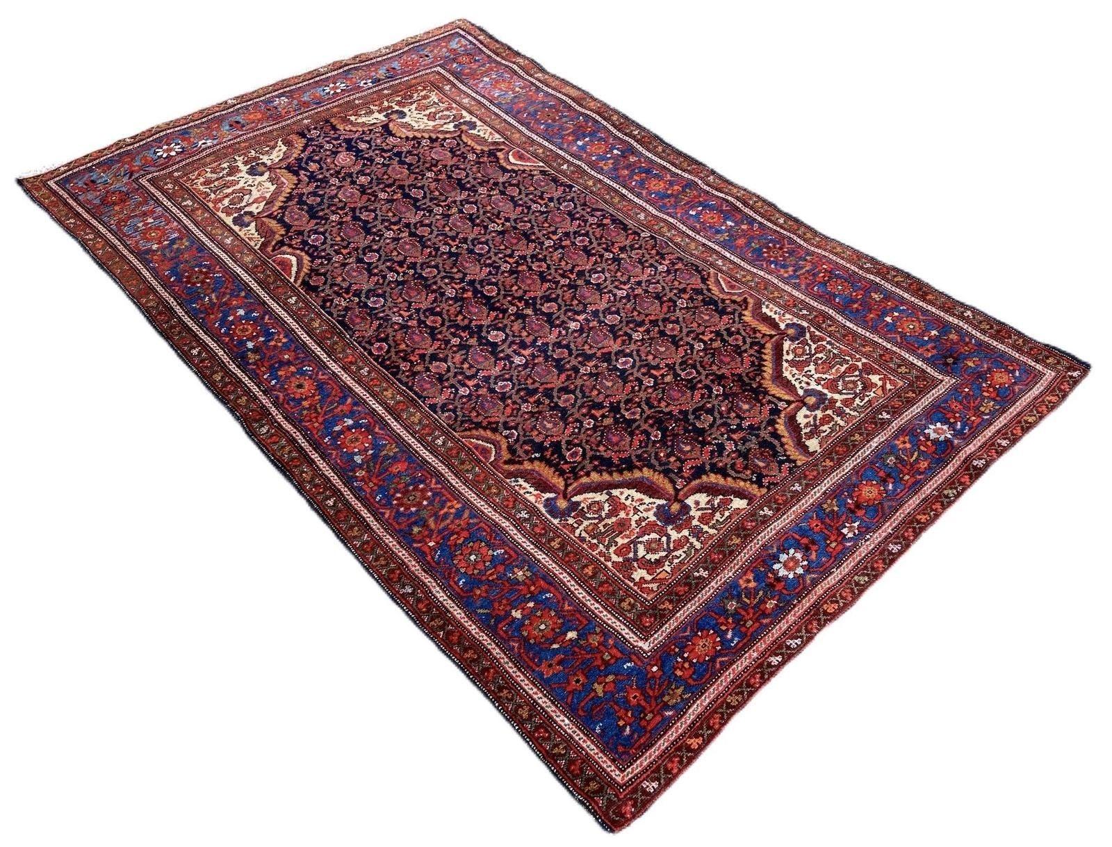 Antique Ferahan Rug 2.03m X 1.32m In Good Condition For Sale In St. Albans, GB