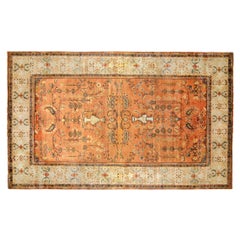 Antique Ferahan Sarouk Oriental Rug, in Room Size, with Floral Design