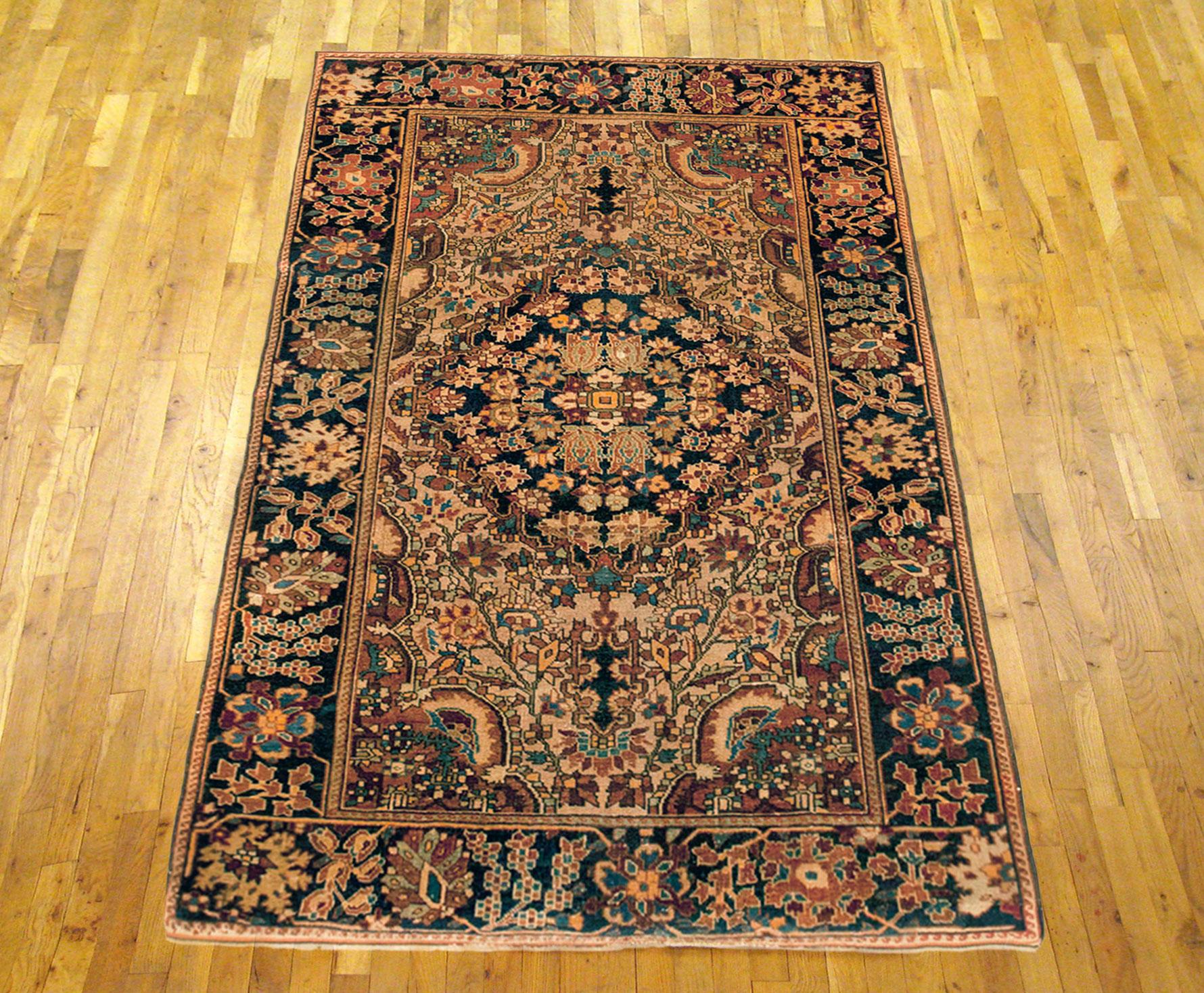 Persiano Antico tappeto orientale Ferahan Sarouk, di piccole dimensioni, con medaglione centrale, pregiato in vendita