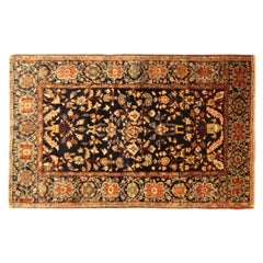 Antique Ferahan Sarouk Oriental Rug, in Small Size, with Intricate Floral Design