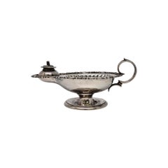Antique Ferdinand Fuchs & Bros Sterling Silver Oil Lamp w/Monogram #25012