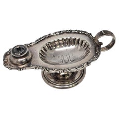Antique Ferdinand Fuchs & Bros Sterling Silver Oil Lamp w/Monogram #25012