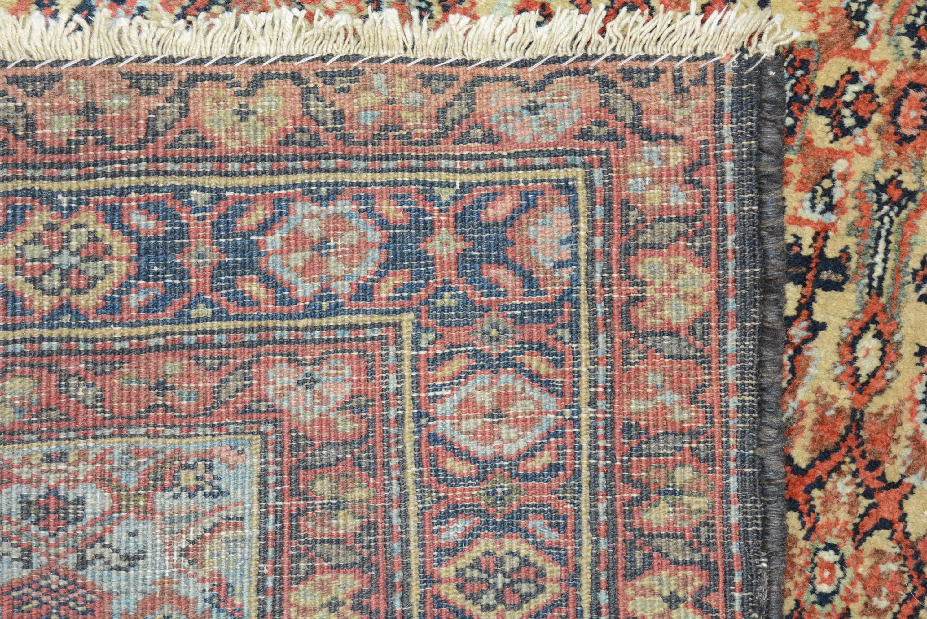 19th Century Antique Fereghan Rug For Sale