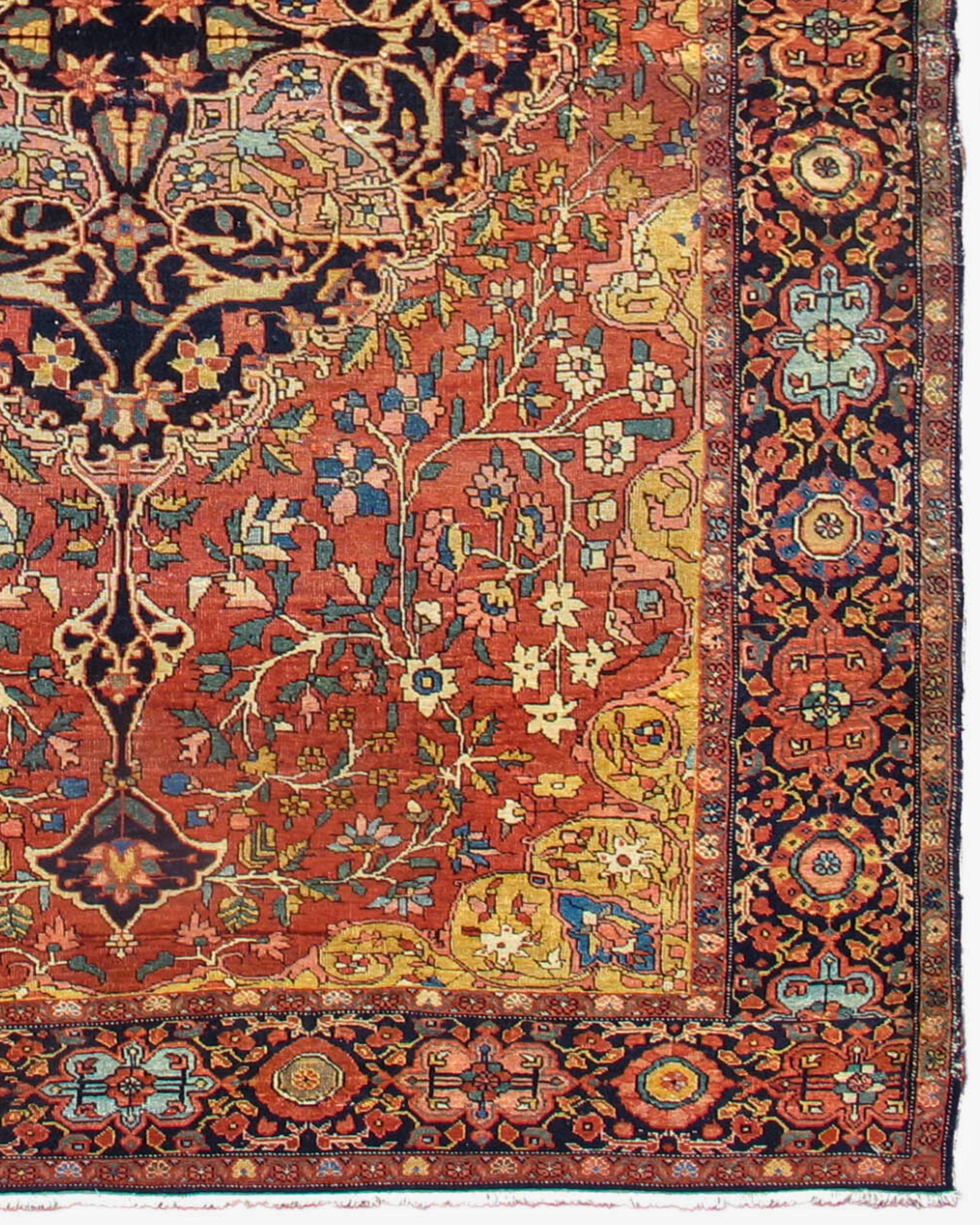 Antiker Fereghan Sarouk-Teppich, Sarouk, 19. Jahrhundert (Persisch) im Angebot