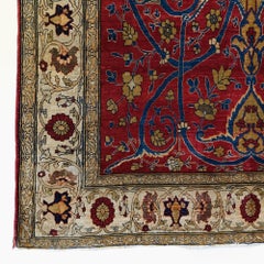 Antique Feshane Silk Rug - Late 19th Century
