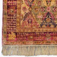 Antique Feshane Silk Rug - Late 19th Century
