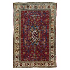 Antique Feshane Silk Rug - Late 19th Century