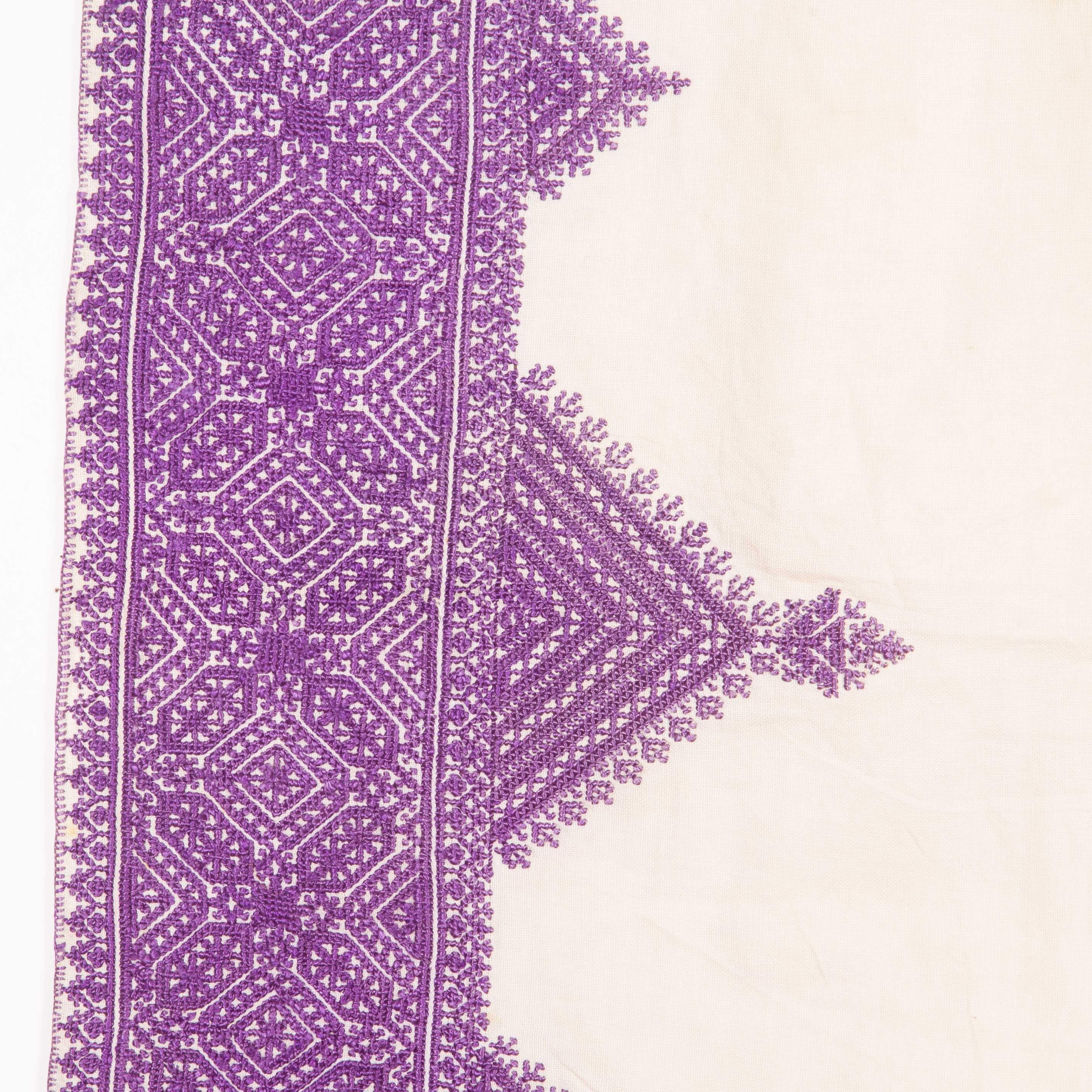 Tribal Antique Fez Embroidered Seat Cover 'Gelsa' from Morocco, Early 20th Century For Sale