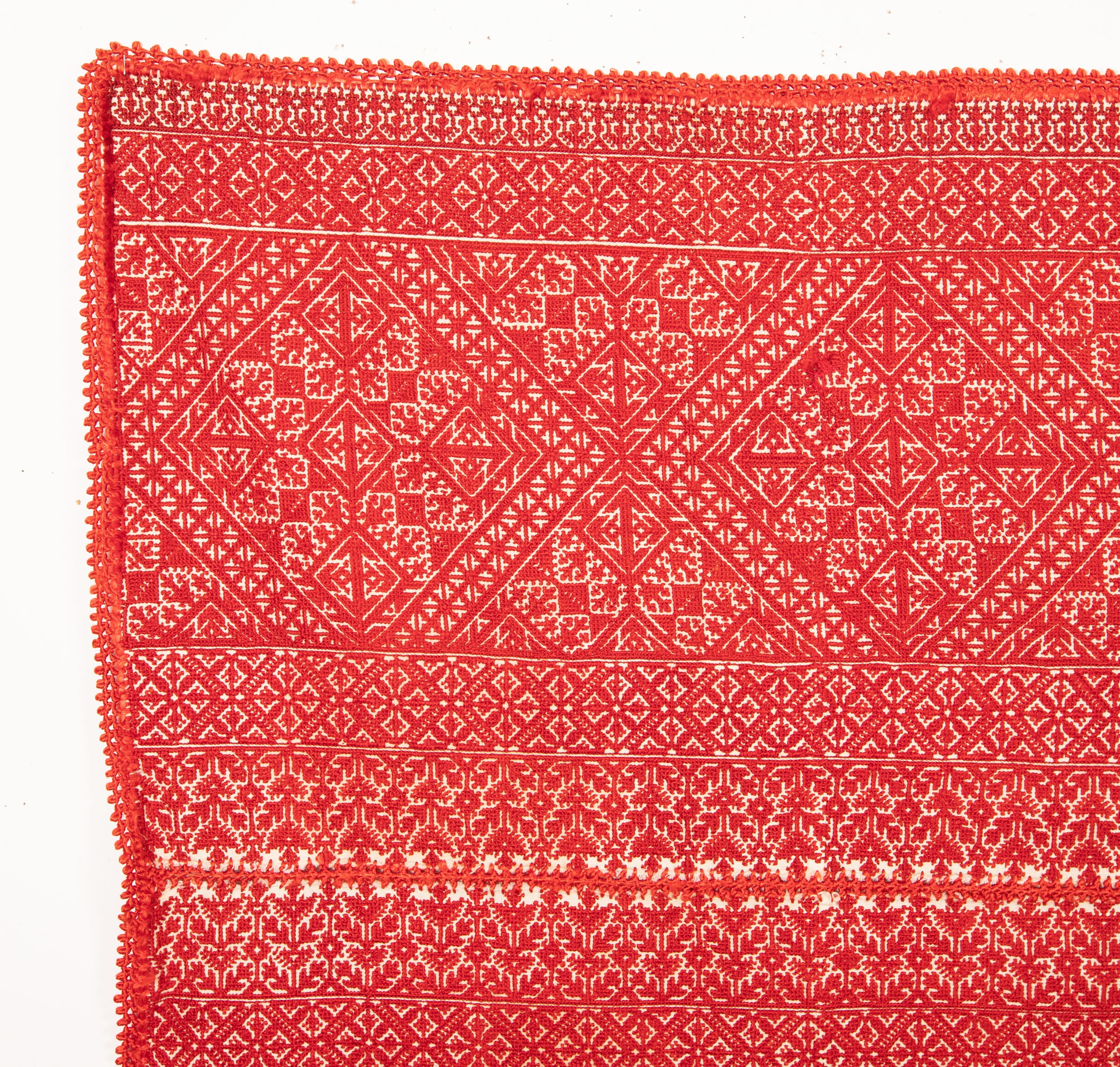 Tribal Antique Fez Embroidery from Morocco, 1900s