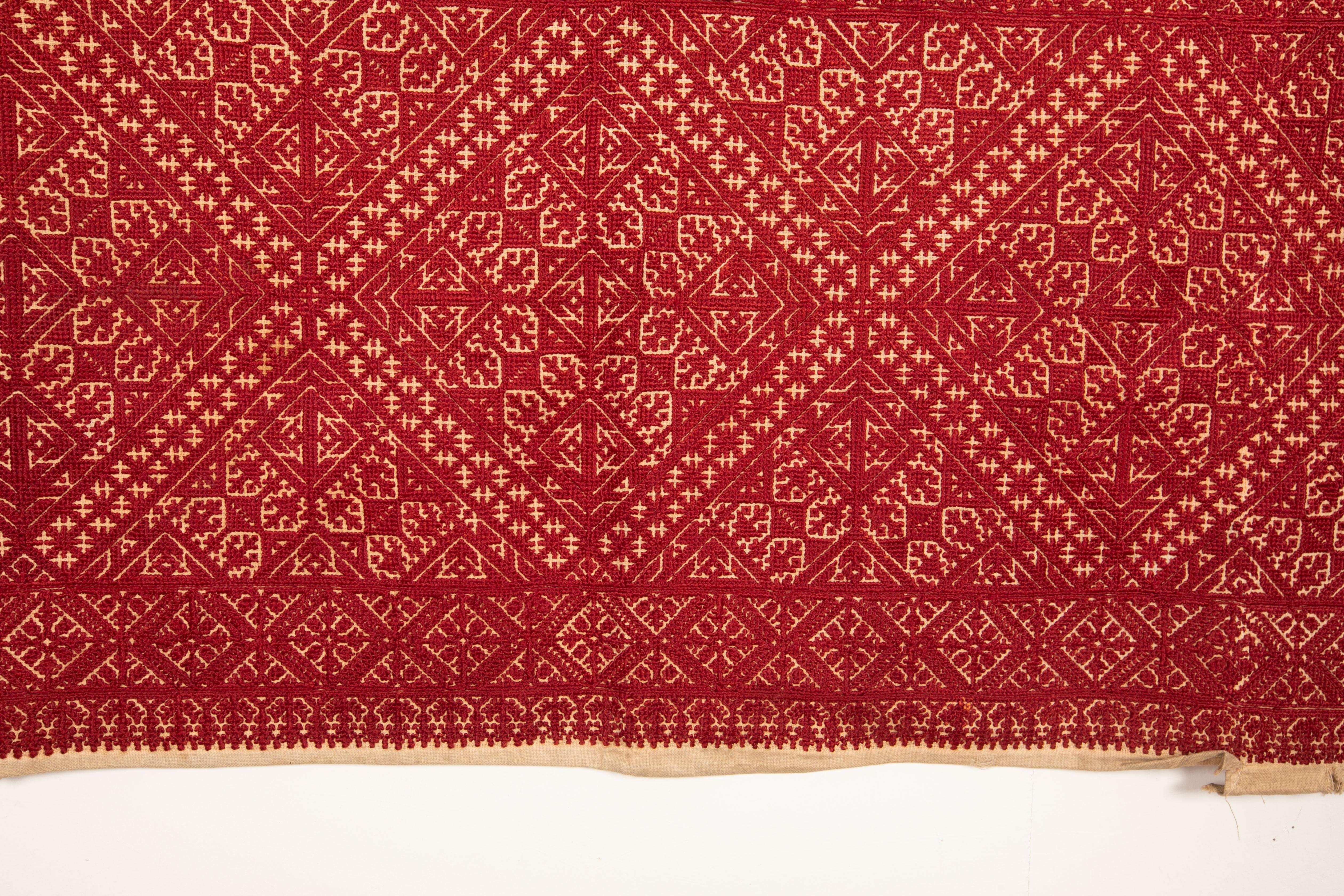 Embroidered Antique Fez Embroidery from Morocco, 1900s