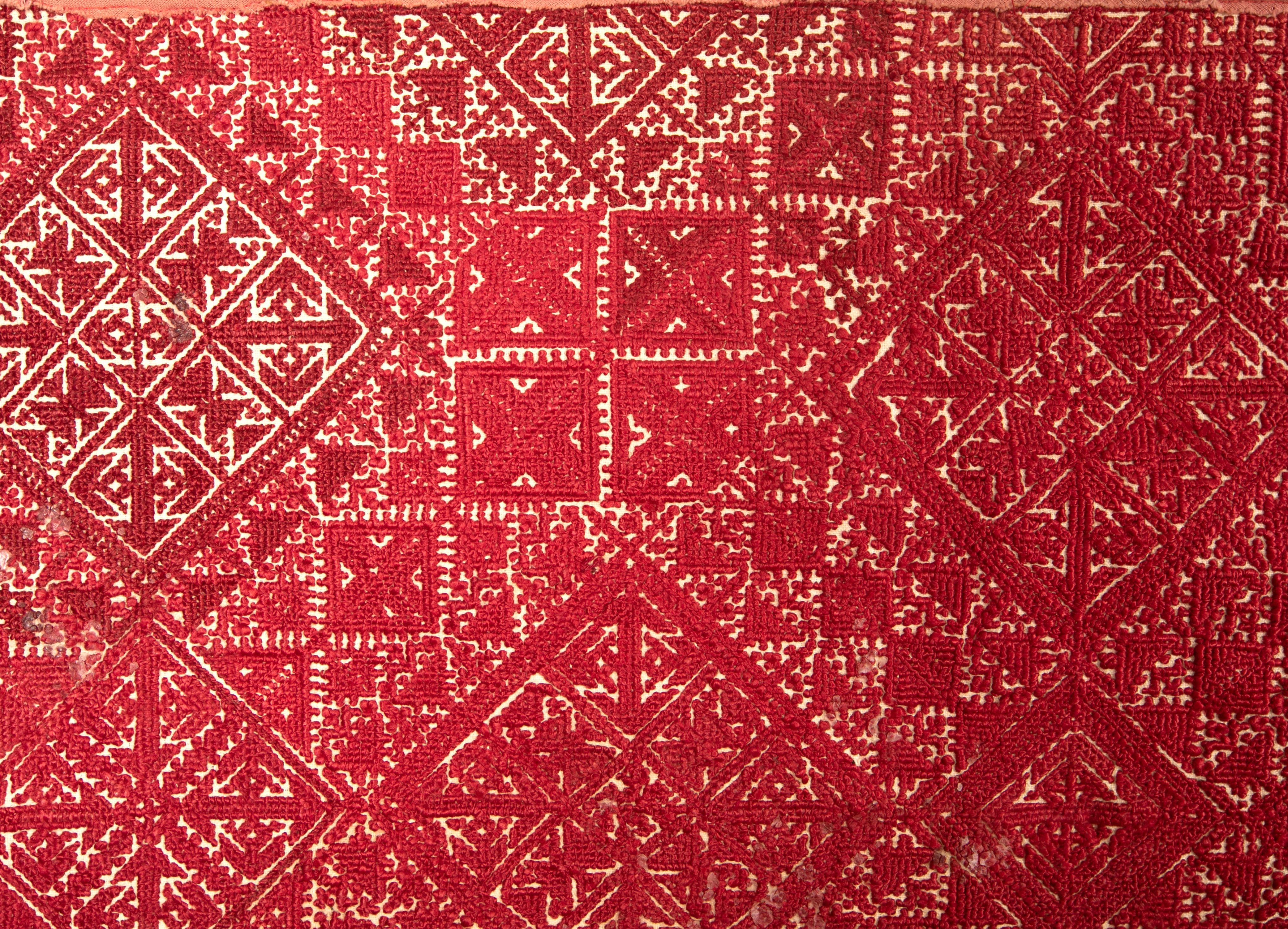 Embroidered Antique Fez Embroidery from Morocco, 1900s