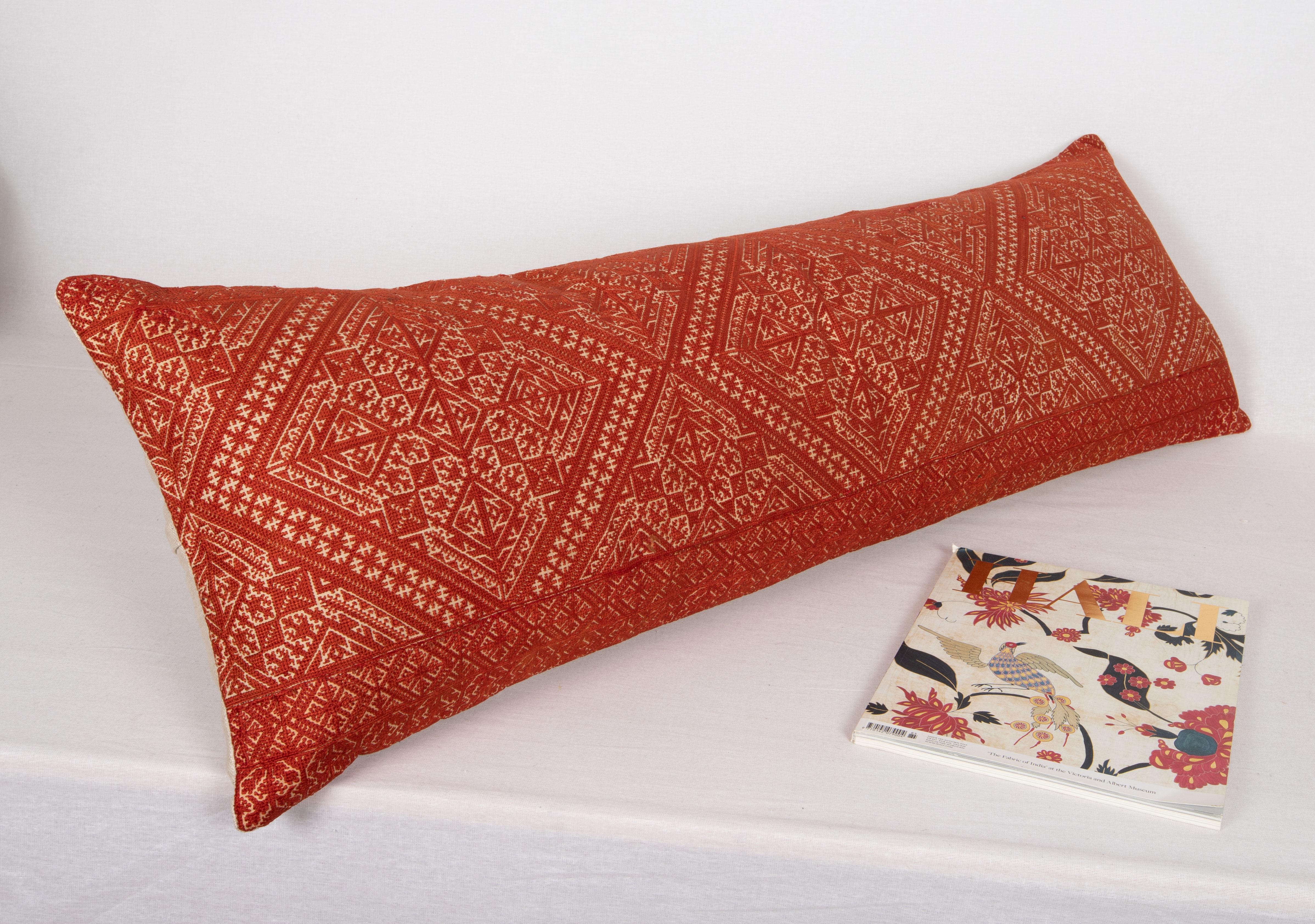 Antique Fez Lumbar Pillow Case, Morocco Early 20th C. 2