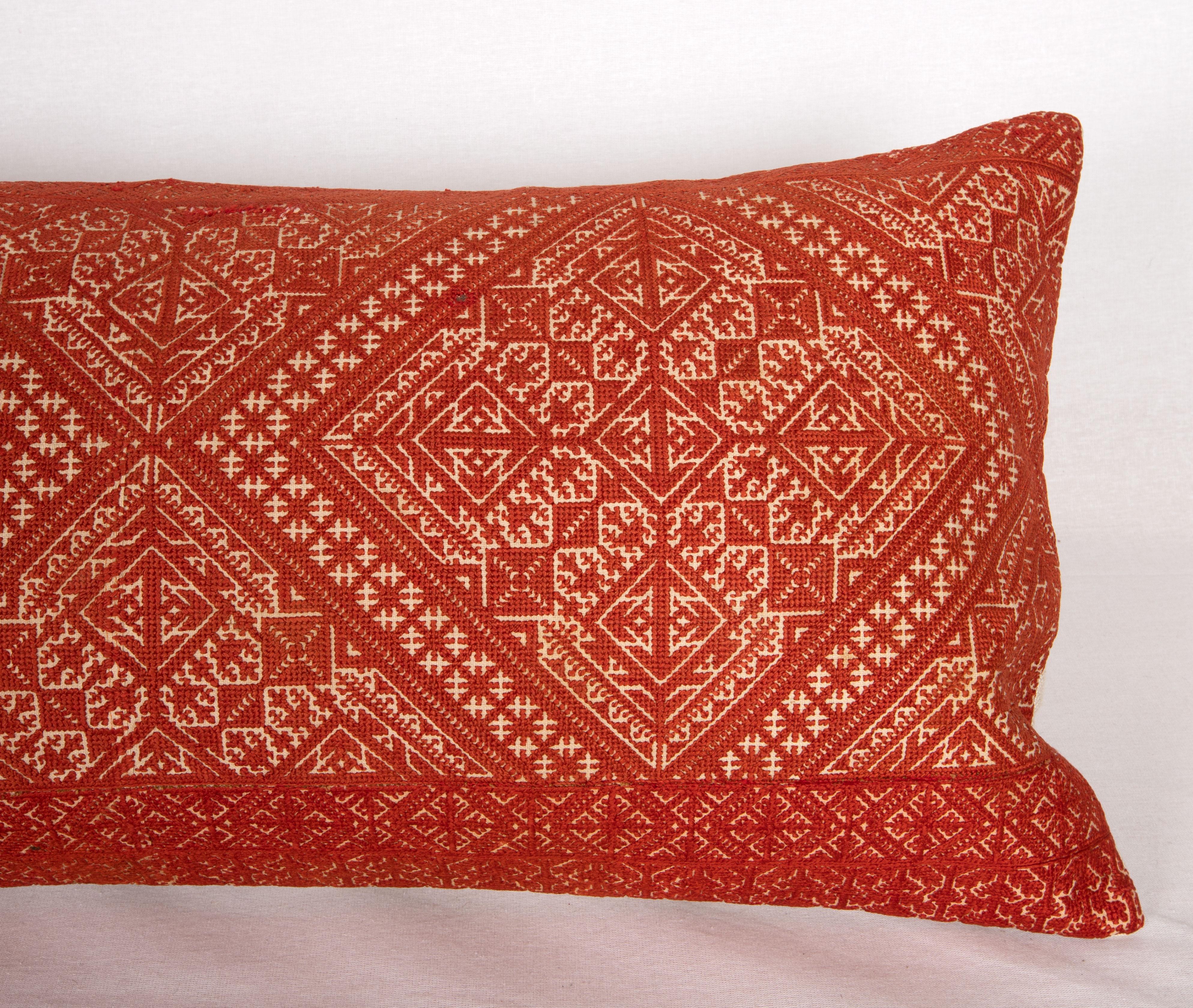Antique Fez Lumbar Pillow Case, Morocco Early 20th C. In Good Condition In Istanbul, TR
