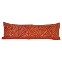 Antique Fez Lumbar Pillow Case, Morocco Early 20th C