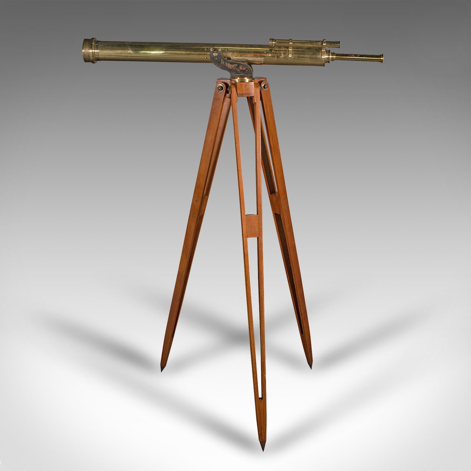British Antique Field Telescope, English, Terrestrial, Starboy, Broadhurst Clarkson & Co