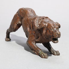 Antique Figural Bronze Field Bird Retriever Dog Sculpture, circa 1900