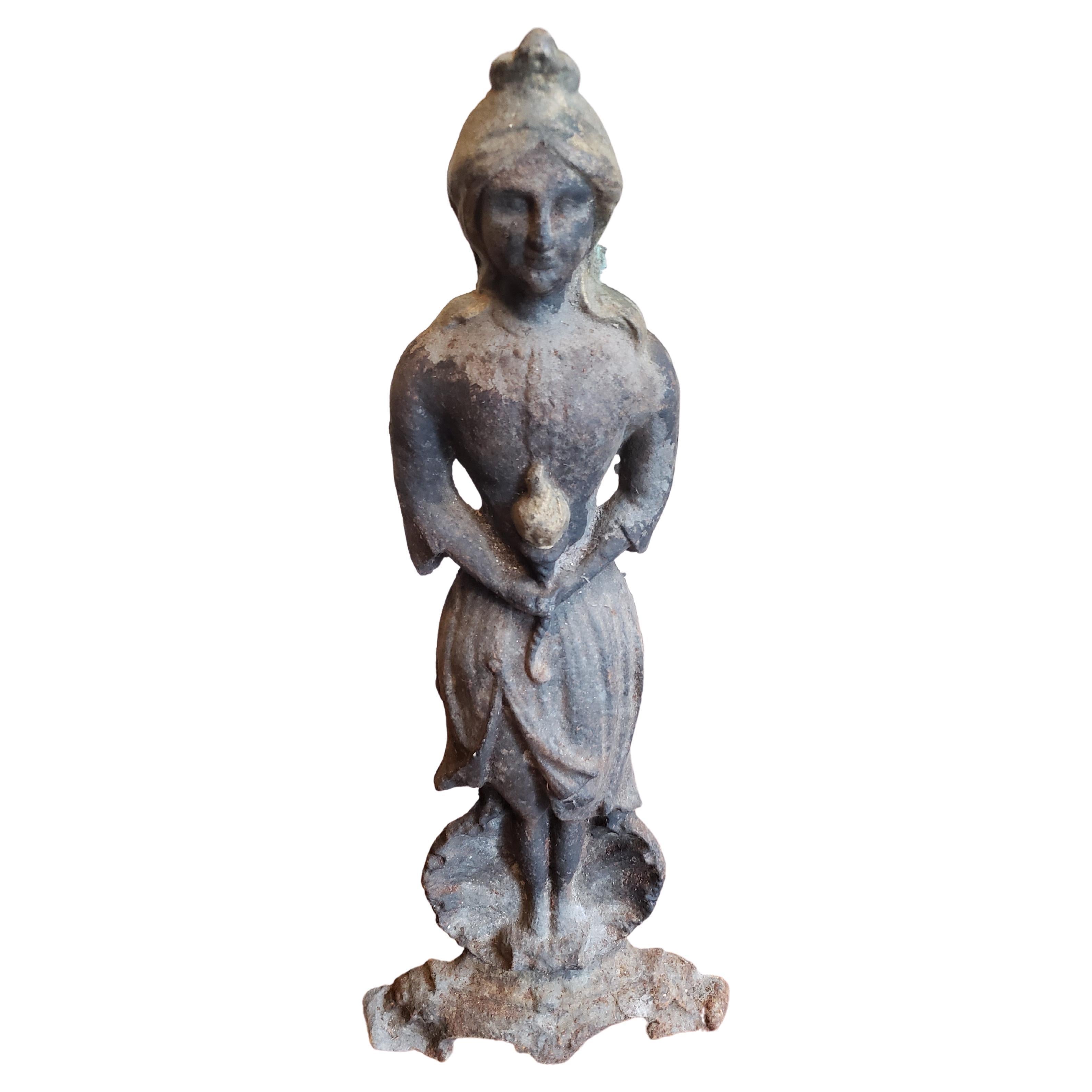 Antike figurale Kamin Andersons aus Gusseisen und Schmiedeeisen, um 1860, ein Paar (Geschmiedet) im Angebot