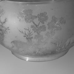 Antique Figural Deer Etched Glass Gaslight Shades With Elk C1880