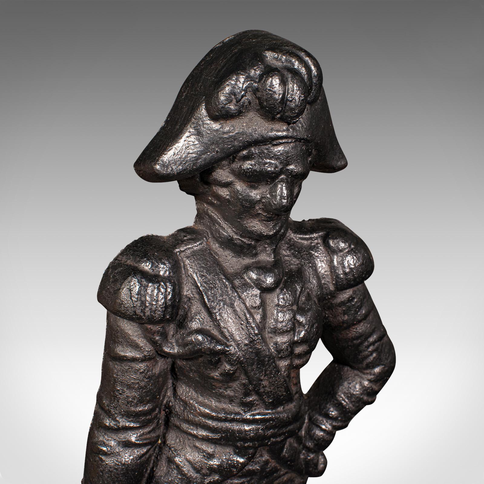 Antique Figural Doorstop, English, Cast Iron, Lord Nelson Door Keeper, Regency For Sale 2