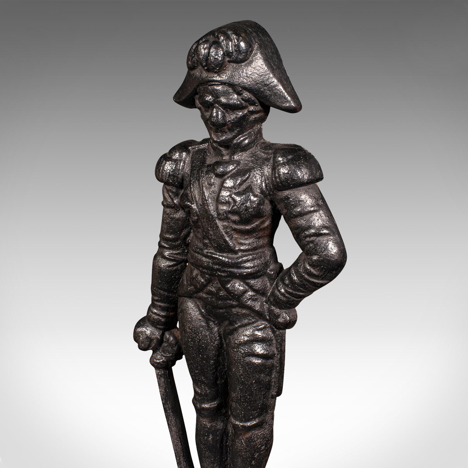 Antique Figural Doorstop, English, Cast Iron, Lord Nelson Door Keeper, Regency For Sale 3
