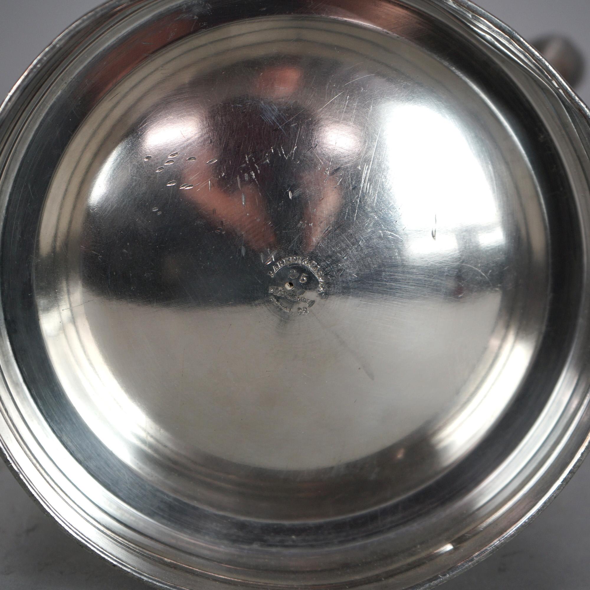Antique Figural & Foliate Engraved Silver Plated Pitcher C1890 For Sale 3