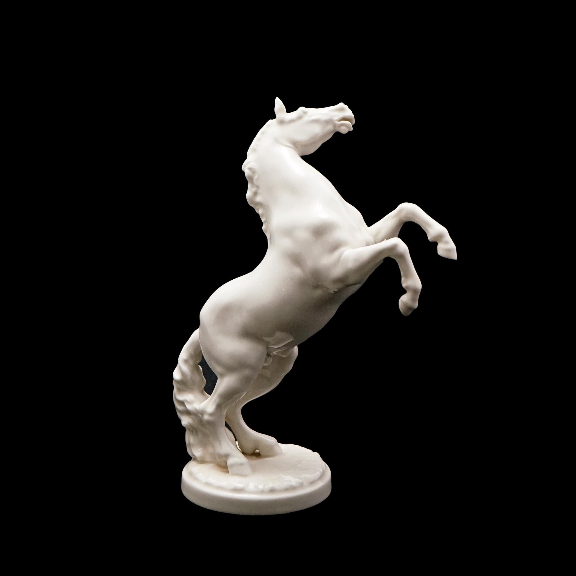 Antique Figural German Hutschenreuther Porcelain Horse Figure C1930 3