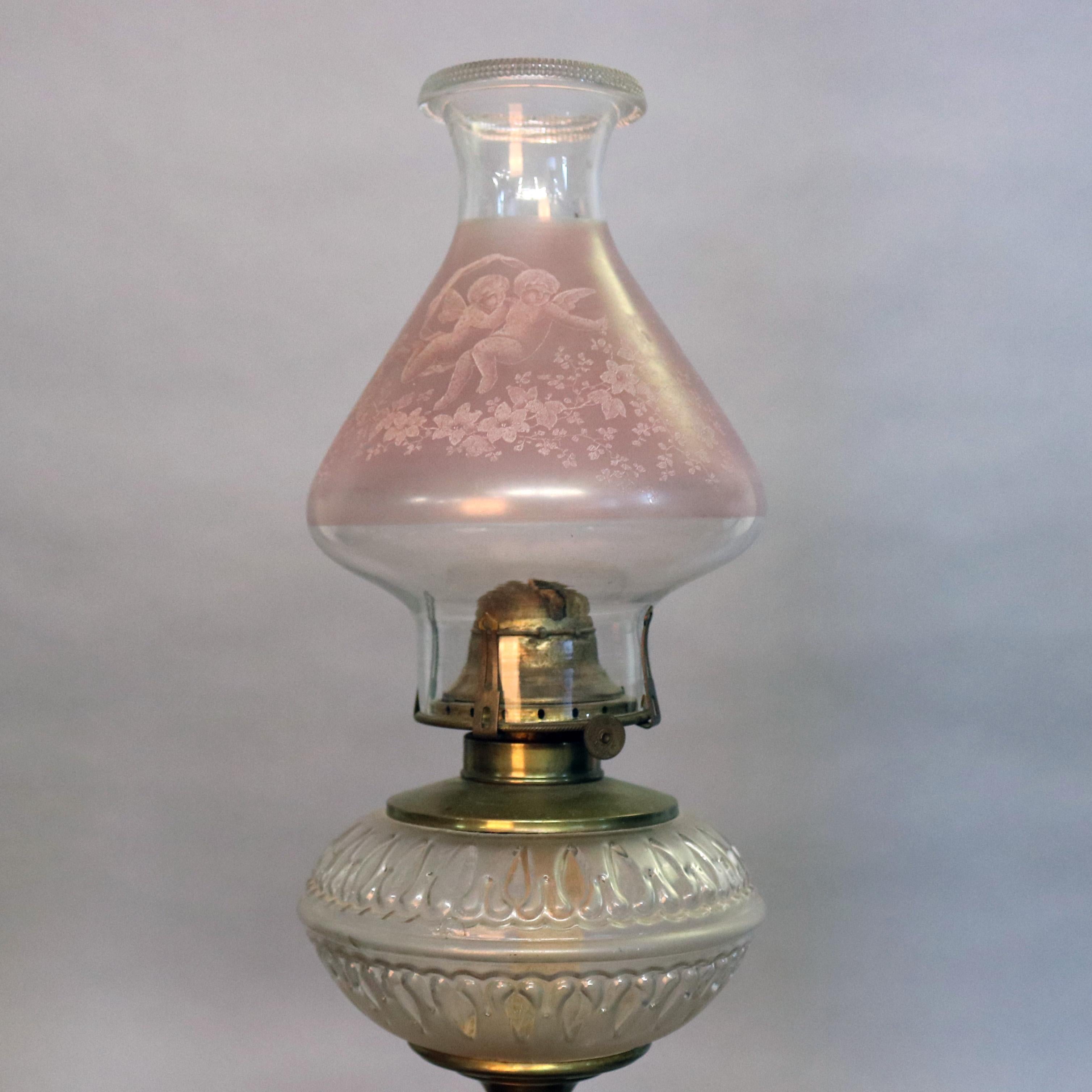 19th Century Antique Figural Gilt Bronze Gone with the Wind Lamp, Classical Woman, circa 1890