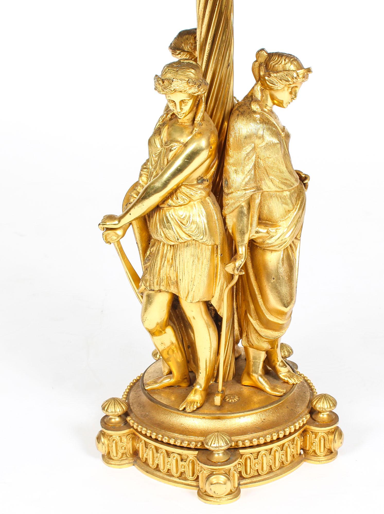 Antique Figural Group Ormolu and Marble Occasional Table 19th Century In Good Condition In London, GB