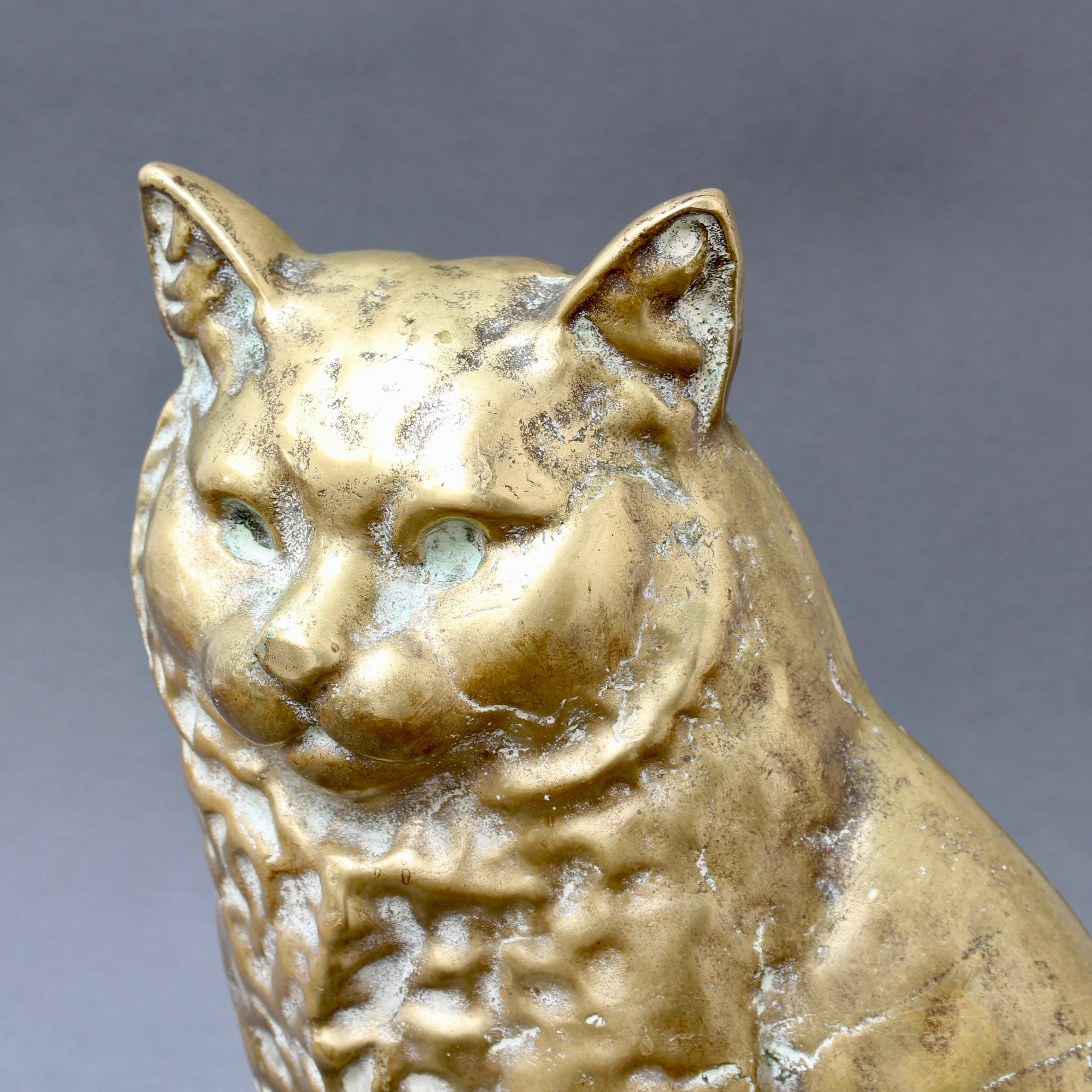 Antique Figural Italian Cast Bronze Cat (circa 1920s) For Sale 7