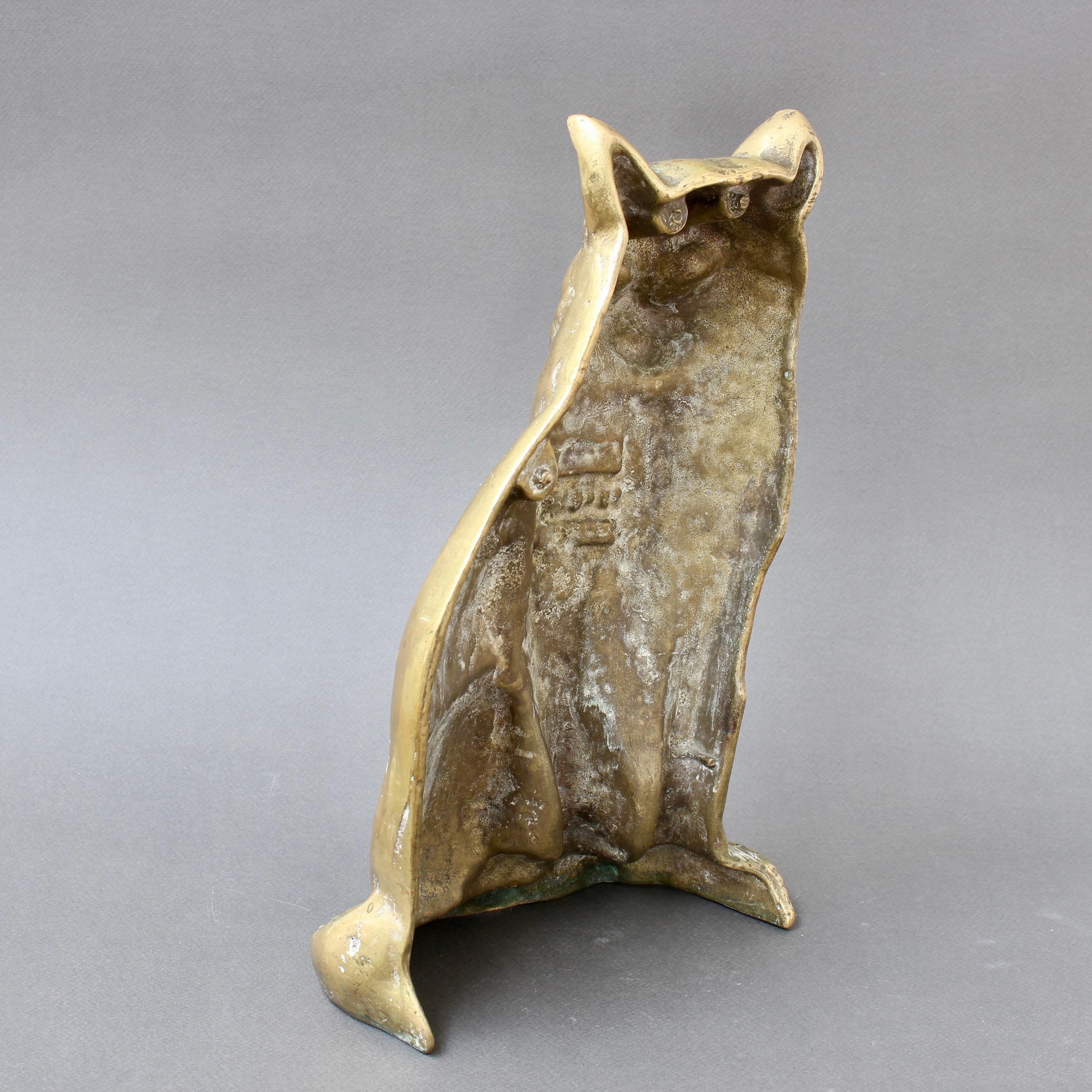 Antique Figural Italian Cast Bronze Cat (circa 1920s) For Sale 1