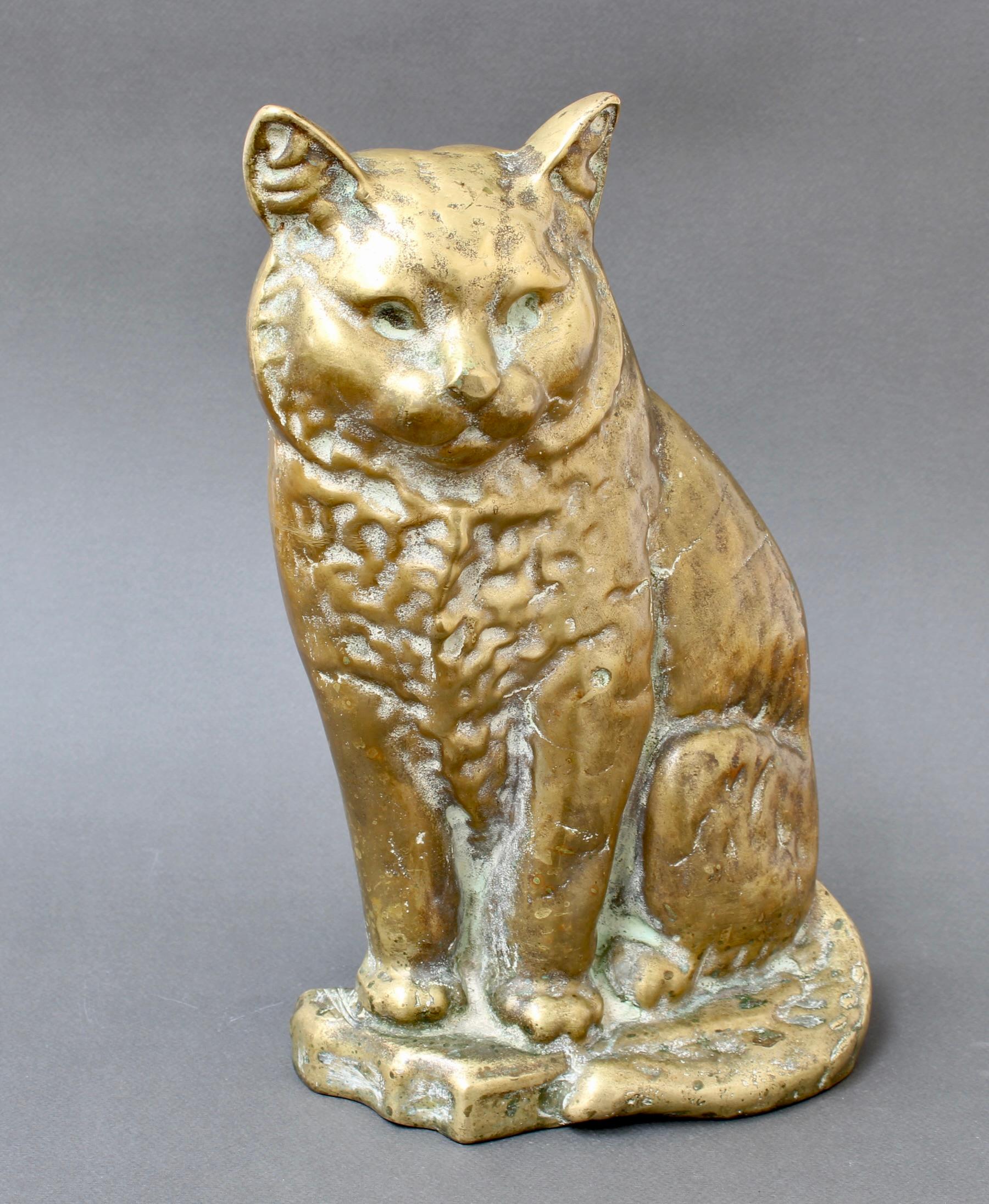 Antique Figural Italian Cast Bronze Cat (circa 1920s) For Sale 4
