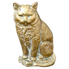 Chat Figural Italien en bronze moulé (circa 1920s)