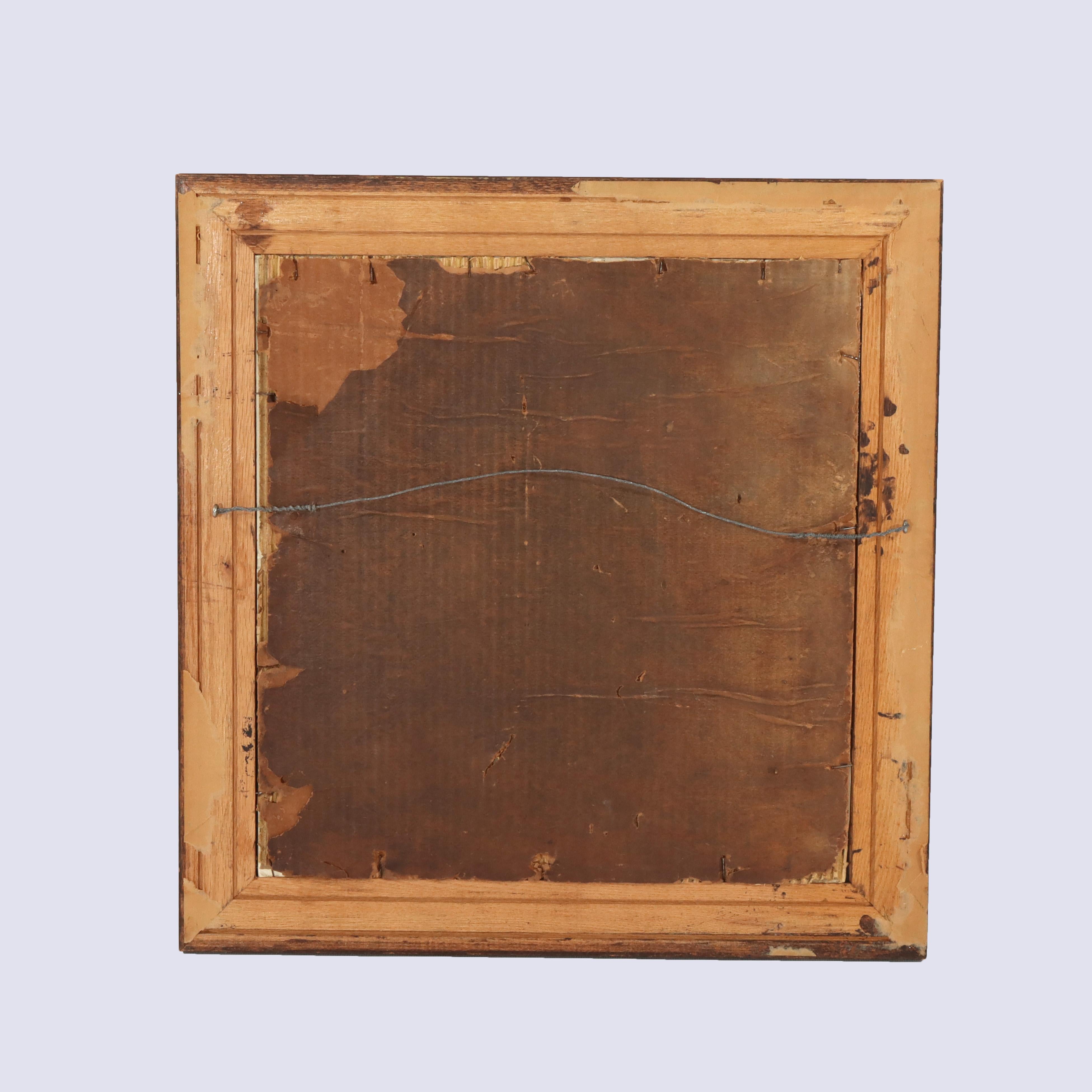 Antike Figural Needlepoint Porträt von zwei Frauen & ein Hund C1890 im Angebot 5