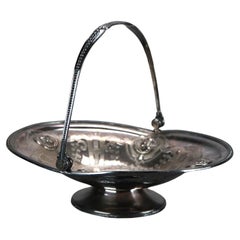 Antique Figural Silver Plated Fruit Bowl C1890