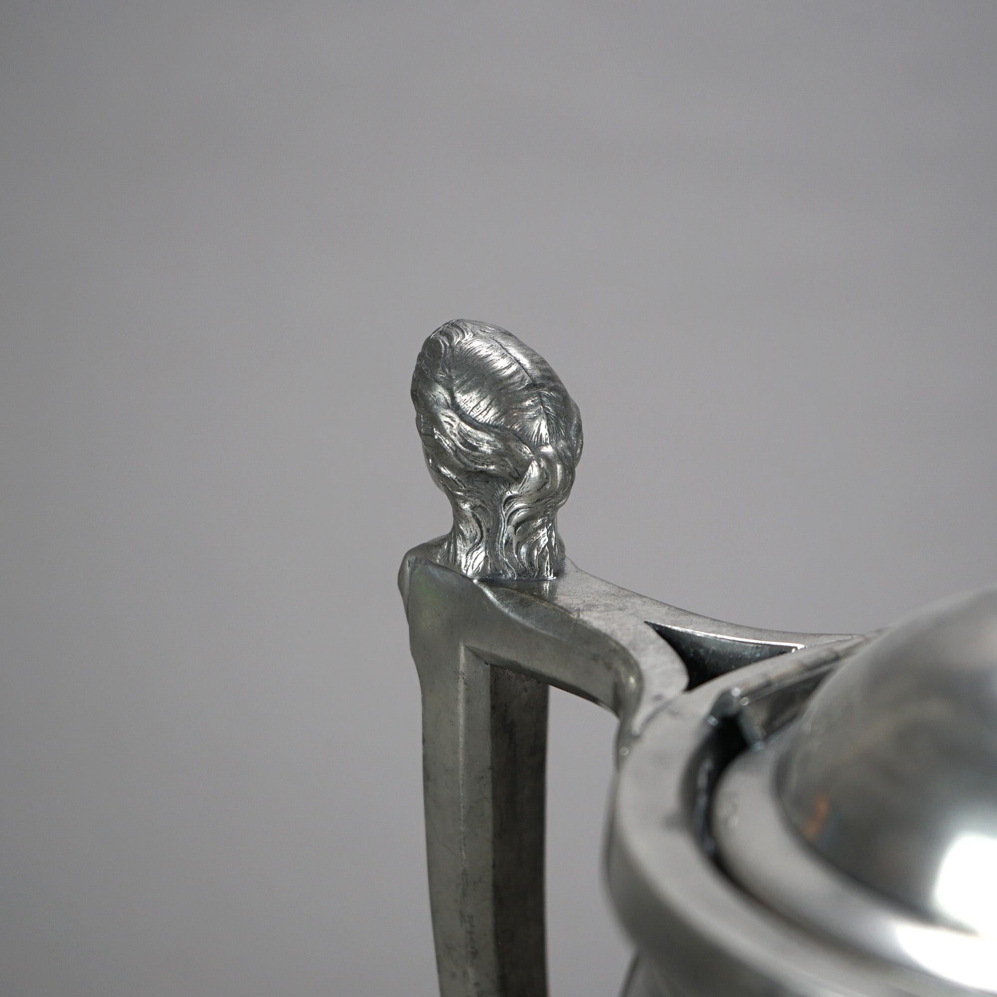 Antique Figural Silver Plated Insulated Water Pitcher C1890 For Sale 1