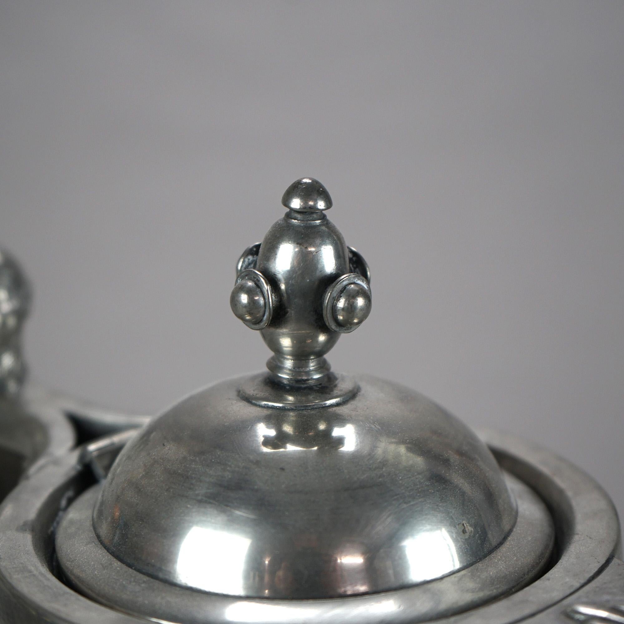 Antique Figural Silver Plated Insulated Water Pitcher C1890 For Sale 2