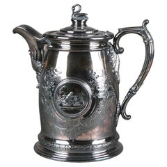 Antique Figural Silver Plated Insulated Water Pitcher C1890