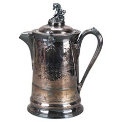 Antique Figural Silver Plated Pitcher C1890