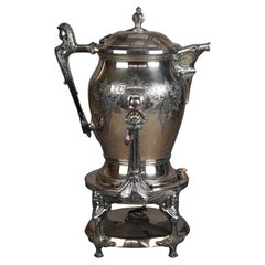 Antique Figural Silver Plated Tilting Tea Pot C1890