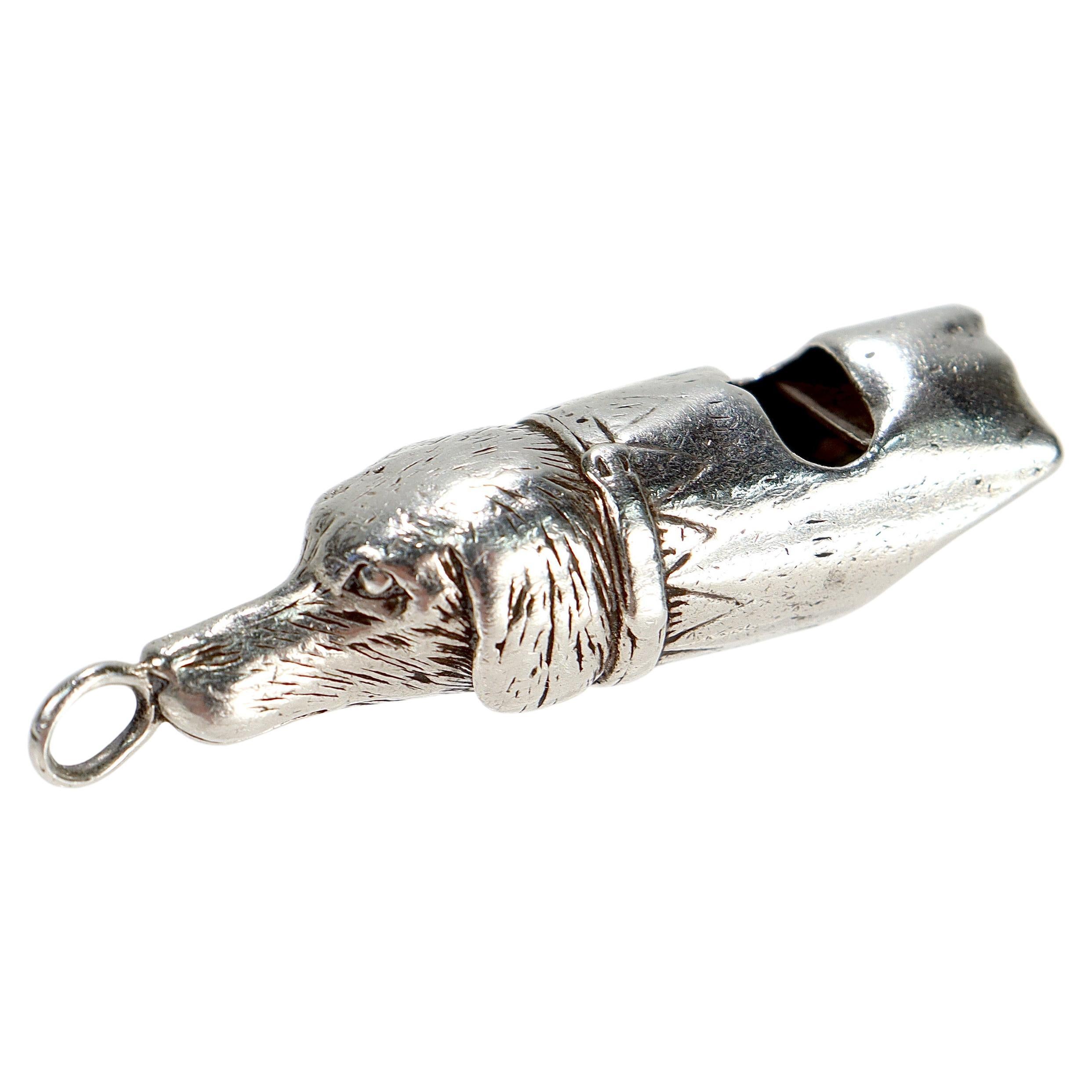 Antique Figural Sterling Silver Dog Whistle at 1stDibs | vintage dog whistle,  antique dog whistle, dog whistle gif