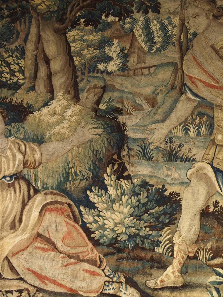 Antique Figural Tapestry from Belgium, 18th Century For Sale at 1stdibs