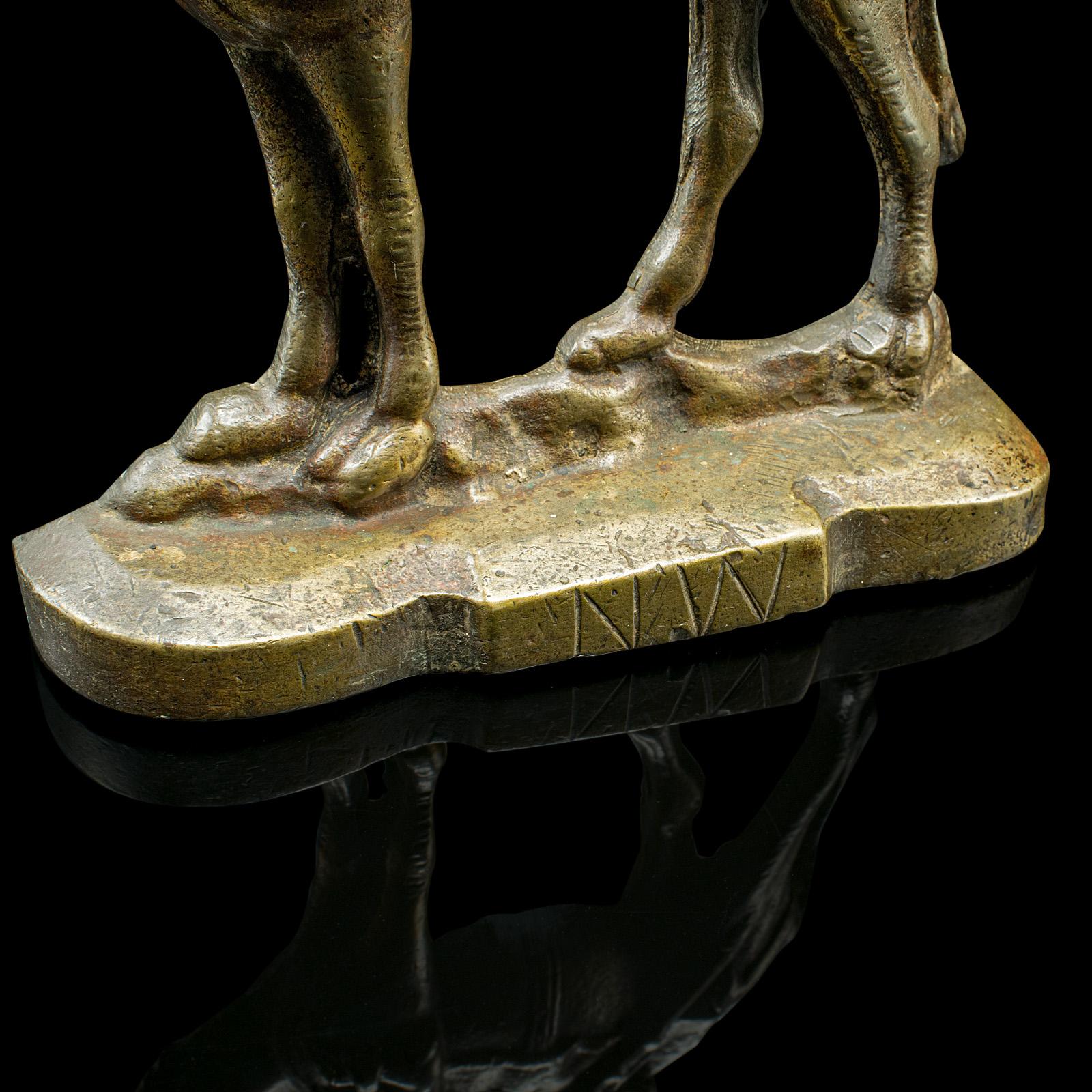 Antique Figurative Doorstop, Continental, Bronze, Decor, Door Keeper, Victorian For Sale 2